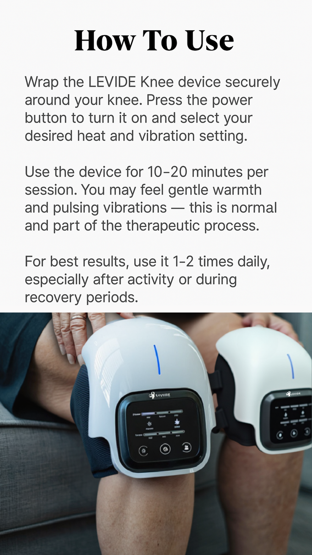 Levide™ 4 in 1 Knee Therapy Device
