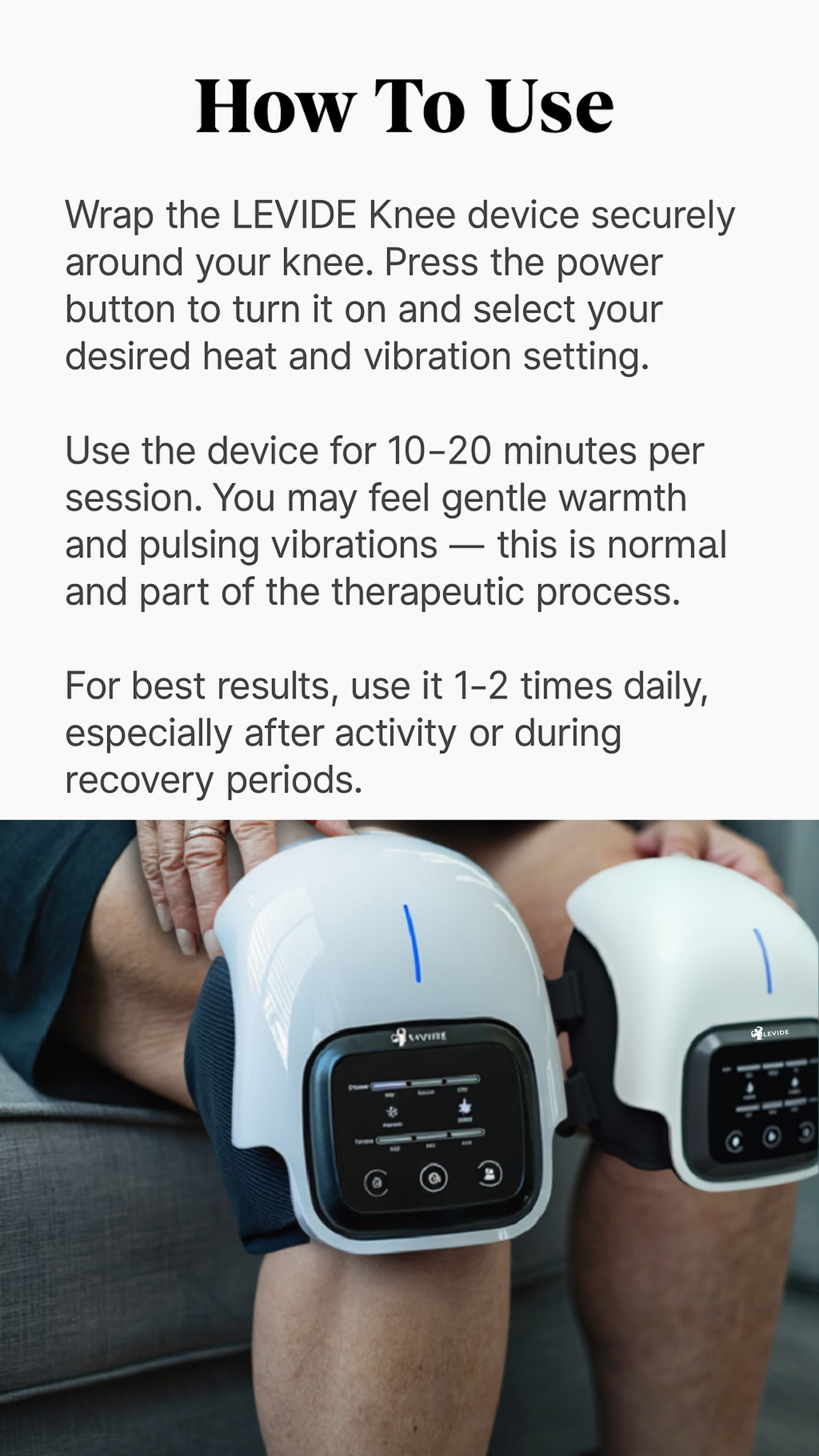 Levide™ 4 in 1 Knee Therapy Device